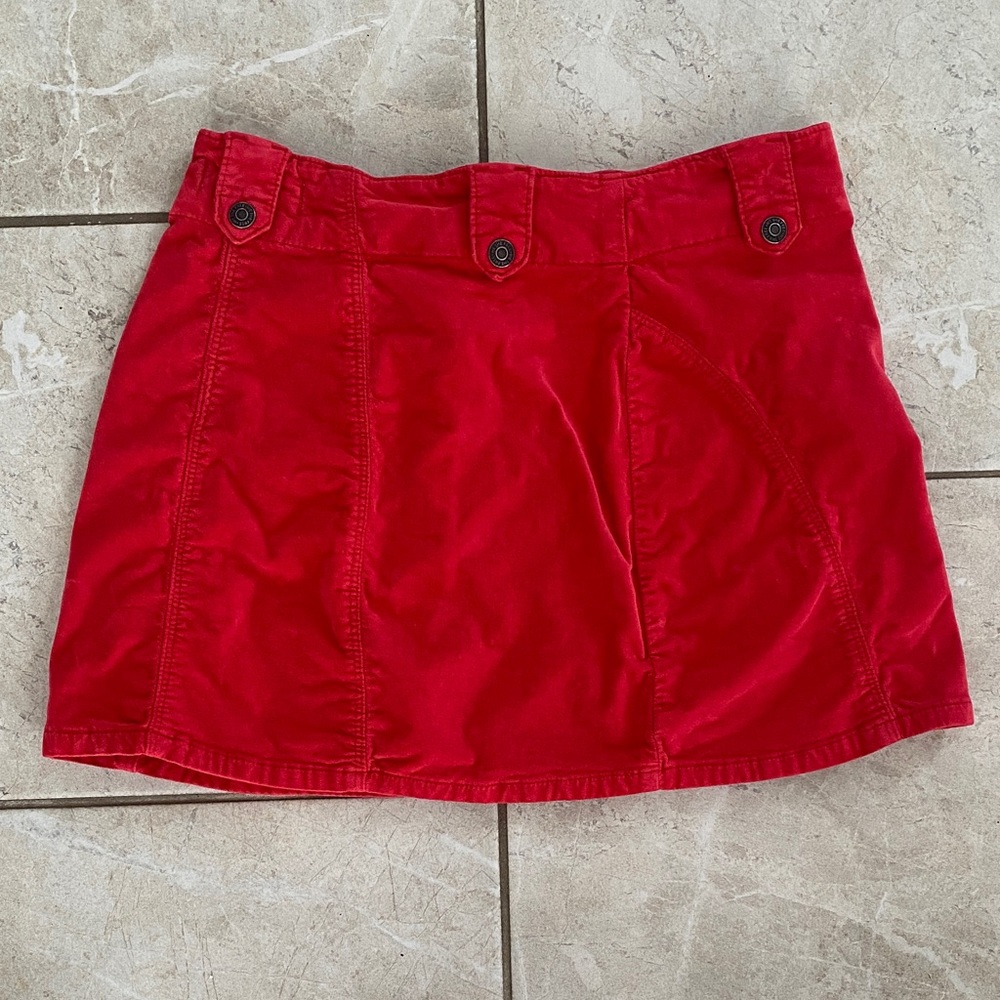 Free People We The Free Bright Red Skirt
